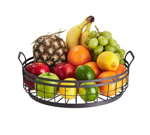 Panier de fruits en métal fait à la main en poudre noire Design décoratif exclusif pour la construction de fil de fer de stockage de table à manger - Product Image 6