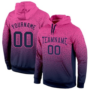 Custom Stitched Pink Navy Fade Moda Deportes Sudadera con capucha - Product Image 1