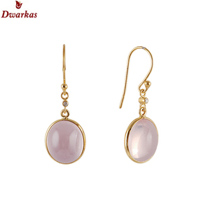 Promoción Pendientes chapados en oro plata esterlina 925 Aqua Calcedonia piedras preciosas bisel gota pendientes para mujer joyería de moda - Product Image 4