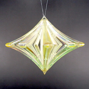 Navidad Año Nuevo Decoración Transparente Colorido con Irrid Plateado Acrílico 3D Geometría Diamante Ornamento - Product Image 1