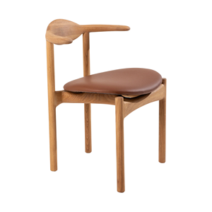 Silla de Comedor de Madera Maciza con Respaldo Esculpido Único y Asiento Acolchado de Cuero PU para Uso Comercial en Cafeterías, Restaurantes y Hoteles - Product Image 2