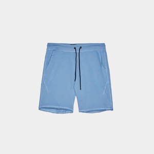 100% algodón verano Streetwear pantalones cortos lavado con ácido Vintage Sun Faded French Terry bordado malla recortada desgastada para hombres - Product Image 1