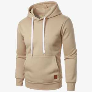Men's Casual <b>Long</b> Sleeve Hooded <b>Sweatshirt</b> with Drawstring Woven Winter Shirt Quick Dry Fleece Customized Color - Product Image 4