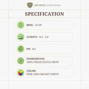 Oferta especial de Kim Minh International, jugo de puré de guayaba sin azúcar, Procesamiento Natural, envasado a granel, jugo de frutas y verduras - Product Image 2