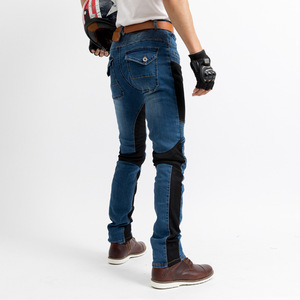 Blue Black D-Ride Moto Biker Denim Jeans <b>for</b> Men Breathable Fabric Removable Knee/<b>hip</b> <b>Pads</b> Slim-fit Design <b>for</b> comfort Safety - Product Image 5