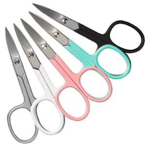 ANAAIF Ciseaux de mise en forme des cils et des sourcils à manche en céramique de couleur personnalisée Outils de beauté sûrs pour manucure de marque privée - Product Image 3