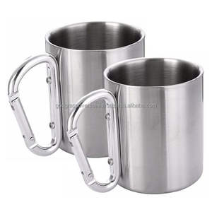 Tasse à bière en acier inoxydable avec poignée Tasse à boire pour le camping, le thé, l'eau, le jus, le lait, le café, le voyage Tasse à boire en métal - Product Image 4