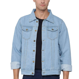2025 vente en gros nouvelle à la mode meilleure vente personnalisée de haute qualité coupe ajustée coupe-vent OEM jean lavé vestes pour hommes - Product Image 1