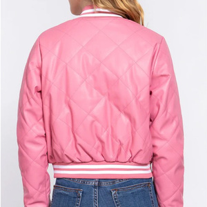 Blouson aviateur en cuir de style urbain avec ourlet côtelé à fermeture éclair classique et personnalisation d'étiquette ou de logo personnalisée - Product Image 5