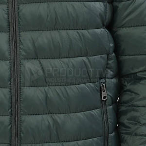 Chaqueta acolchada transpirable de alta calidad personalizada OEM para hombre con forro de nailon/poliéster y algodón para comodidad y calidez en el invierno - Product Image 6