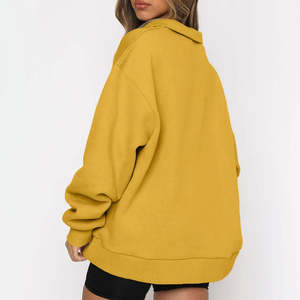 Sudaderas con capucha de gran tamaño para mujer, ropa de invierno de Color sólido personalizada, Material Premium lavado para comodidad de verano - Product Image 3