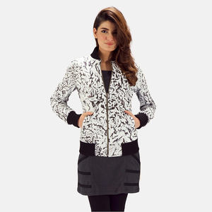 Venta al por mayor de ropa de diseñador de moda Casual recortada chaqueta Patchwork Pu chaquetas de cuero para las mujeres - Product Image 4