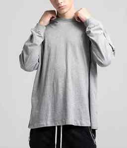 100% coton doux hommes T-Shirt élégant Hipster coupe ajustée à manches longues extensible Jersey respirant conception à manches longues - Product Image 4