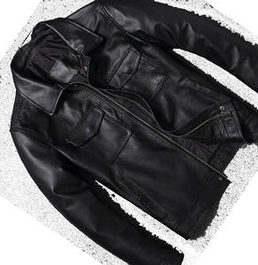 Color sólido Casual Wear Hombres Chaqueta de cuero Streetwear Nueva moda Cómoda Chaqueta de cuero para hombres - Product Image 6