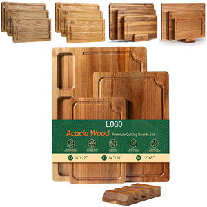 <span class=keywords><strong>Planche</strong></span> à découper en bois d'acacia massif avec rainure pour jus, accessoires de cuisine personnalisés, <span class=keywords><strong>prix</strong></span> d'usine, ensemble de planches à découper en bois - Product Image 1