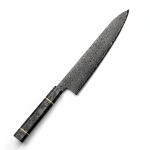 Couteau de chef japonais en acier au carbone, acier inoxydable, manche en bois, ambidextre, durable, ensemble de couteaux de cuisine en quatre pièces - Product Image 1