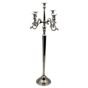 Prochain nouvel an 2024 fumée cuivre 5 bras bougeoir en métal vente chaude candélabre en aluminium mariage Table à manger fêtes maison - Product Image 2