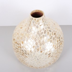 Jarrón Decorativo de Mosaico de Nácar Premium, Proveedor de Vietnam, OEM ODM, Decoración del Hogar, Florero, Elegante Artesanía de Concha Hecha a Mano - Product Image 3