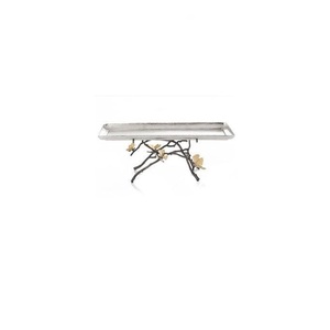 Fresh Trending Stainless Steel Silver Colour Chocolates <b>Tray</b> Serving <b>Snacks</b> <b>Tray</b> With Leaf Handles In Bulk Customized Size - Product Image 5