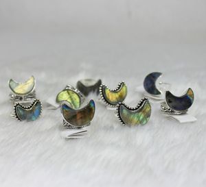 Anillo de piedras preciosas de labradorita De Luna seductora, joyería de plata de diseñador, anillo en forma de Luna, anillo Chapado en plata al por mayor para mujer - Product Image 2