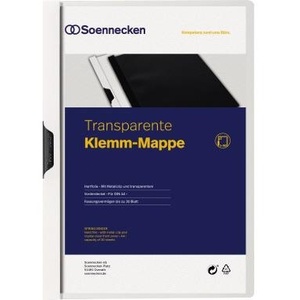 Soennecken DIN A4 Hard Plastic <b>Clipboard</b> with White Back Cover and Black Clip <b>Clipboards</b> Product - Product Image 1