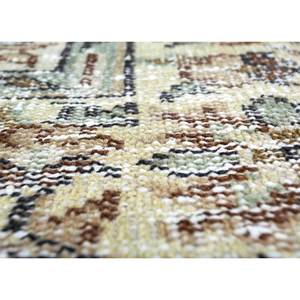 พรมขนสัตว์ถักมือสไตล์วินเทจ สีเบจและสีน้ำตาล ลายเหรียญแบบนามธรรม รูปทรงสี่เหลี่ยมผืนผ้า สำหรับห้องนั่งเล่นหรือทางเดินในบ้าน รุ่น Pae-2793 - Product Image 3