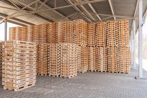 Palette en bois EPAL New Pine 1200x1000, norme Euro, entrée bidirectionnelle, charge dynamique 3,0T, prix avantageux, entrepôts, industries, logistique - Product Image 3