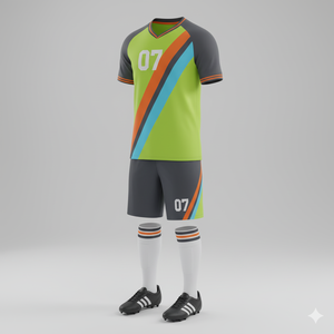 Ensemble de maillot de football haute performance à séchage rapide, personnalisable par sublimation, 100% polyester, col en V pour l'entraînement d'équipe - Product Image 4