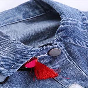 Chaqueta Vaquera para Mujer, Lavado Vintage, Estilo Retro - Product Image 4