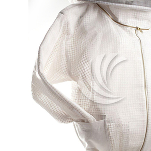 Combinaison d'apiculture de protection de qualité supérieure, veste ventilée avec voile à capuche ronde et fermeture éclair, pour débutants et apiculteurs professionnels - Product Image 4