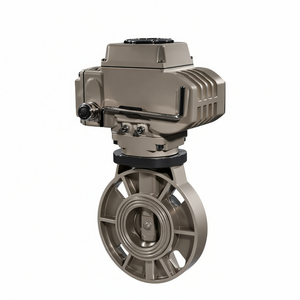 Válvula de Mariposa de Plástico PVC con Actuador Rotatorio Eléctrico de 24V CC, Doble Brida, Asiento de Goma EPDM de 8 Pulgadas (DN200), Pedido Urgente COVNA - Product Image 3