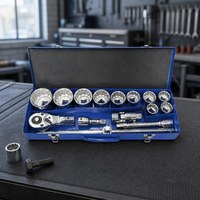 Set Kunci Soket Logam 15pcs Metrik 20mm Berkualitas Tinggi untuk Industri, Grosir Peralatan Profesional OEM