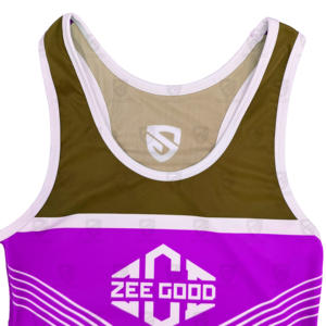 Singlet de lutte de musculation tendance, impression par sublimation, noir et blanc, singlet de lutte de fitness unisexe - Product Image 4