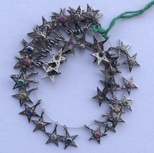 Saphir naturel rubis pierre de lune tourmaline pierre pavé véritable diamant pendentif à breloque en argent sterling cadeau mignon - Product Image 3