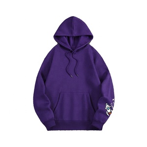 Sudadera con Capucha Morada Extra Grande Personalizada para Hombre y Mujer |   Sudadera con Capucha de Felpa de Algodón Grueso, Estilo Urbano - Product Image 1