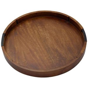 Bandejas Redondas de Madera Duraderas con Opciones Personalizables para Decoración de Entrada y Uso en Fiestas, Estilo Rústico - Product Image 6