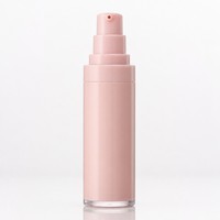 Flacon pompe airless rose poudré 30ml, contenant cosmétique rechargeable sous vide, emballage personnalisé avec logo OEM ODM