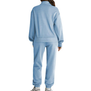 Survêtement décontracté pour femme, hiver 2025, uni, respirant, réversible, meilleure qualité, polaire en coton, impression de logo personnalisable, usage quotidien - Product Image 2