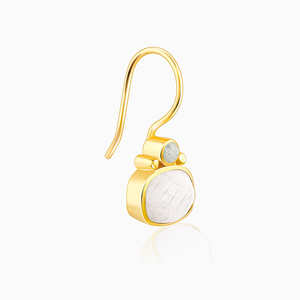 Boucles d'oreilles pendantes de luxe en zircon doré - Product Image 6