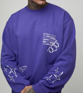 <b>Top</b> Quality 100% Cotton Tracksuits Pullover Men's Hoodies Sweatshirts Streetwear Plus Sized Tracksuits Heavyweight Puff Printing - Product Image 3