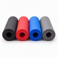 Tube isolant en mousse de caoutchouc à cellules fermées flexible, couleur souple, en NBR et PVC, pour conduite de réfrigérant de climatisation
