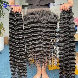 Vente en gros Cheveux entièrement fermés sans colle Cheveux naturels Remy Machine à double trame Cuticule vietnamienne alignée Humain - Product Image 1