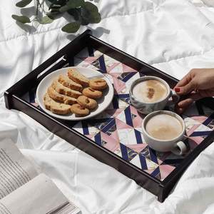 Bandeja Decorativa de Madera para Servir Frutas, Hecha a Mano, de Lujo, con Plato de Madera de Alta Calidad para Bodas - Product Image 1