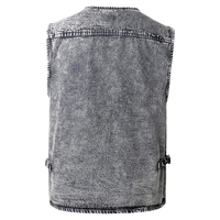 Chaleco Vaquero Informal para Hombre, Personalizable, de Alta Calidad, Transpirable, de Secado Rápido, Ligero, con Cierre de Cremallera, para Verano