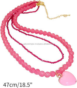 Aaliyan impex สร้อยคอลูกปัดเรซินสีเหลืองสุดคลาสสิกมีสไตล์รูปแบบความรักสำหรับผู้หญิงของที่ระลึกงานแต่งงาน - Product Image 2