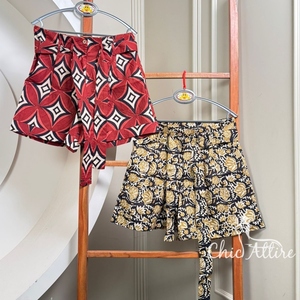 Nuevos pantalones cortos elegantes de verano con estampado Floral para mujer, vestido elegante con cinturón de bolsillo, lazo de secado rápido, transpirable, decoración corta con volantes - Product Image 1