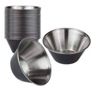 Condimento de alta calidad Mini salsa de inmersión individual Mini tazas de Salsa de inmersión de acero inoxidable pequeñas tazas redondas - Product Image 4