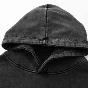 Vintage 100% coton hommes sweats à capuche coupe ample avec design brodé Street Wear pour l'impression numérique d'hiver - Product Image 5