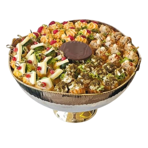 Best Quality Hammered Metal Serving Bowl Eco-Friendly Fancy <b>Chocolate</b> Platter for Hotel Candies <b>Weddings</b> and Party Events - Product Image 5