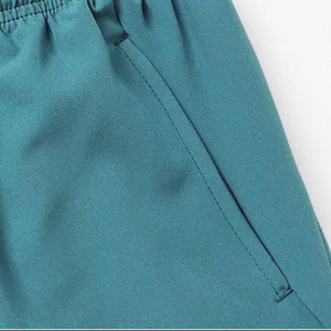 Pantalones Cortos Deportivos Casuales para Hombre, de Cintura Elástica, de Secado Rápido, Lisos, Teñidos, 100% Poliéster, con Bolsillos - Product Image 3